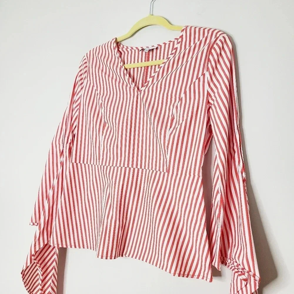 Universal Standard For J. Crew Striped Poplin Top XXS - Picture 4 of 9